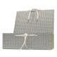 Scatola archivio in legno - con fettuccia - 38 x 27 cm - dorso 12 cm - grigio - Brefiocart