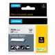 Nastro Rhino 18489 - 19 mm x 3,5 mt - nylon flessibile - nero/bianco - Dymo