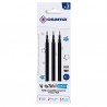 Refill per penne gel cancellabili - punta 0,7 mm - nero - Osama - conf. 3 pezzi