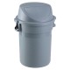 Bidone Maxipush - diametro 55,5 cm - altezza 78 cm - PPL - 80 L - grigio - Medial