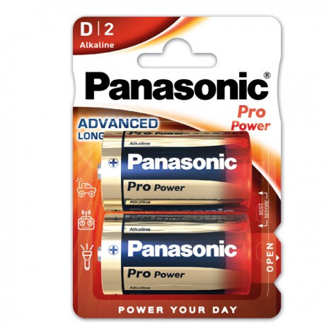 Pila torcia - D - LR20 - ProPower - Panasonic - blister 2 pezzi