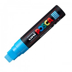 Marcatore a base d'acqua Uni Posca PC17K - punta extra large a scalpello 15,0mm - azzurro - Uni Mitsubishi