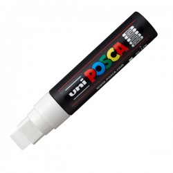 Marcatore a base d'acqua Uni Posca PC17K - punta extra large a scalpello 15,0mm - bianco - Uni Mitsubishi
