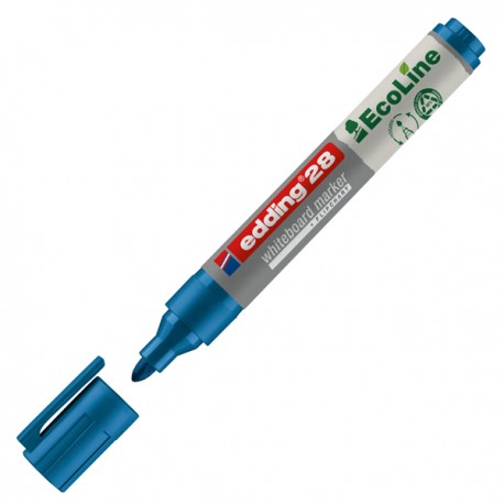 Marcatore per lavagne bianche 28 EcoLine - punta conica - da 1,5 a 3 mm - blu - Edding