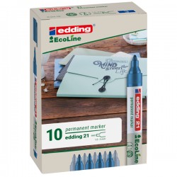 Marcatore permanente 21 Ecoline - punta conica - da 1,5 a 3 mm - blu - Edding