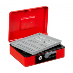 Cassetta portavalori Deluxe - 23x18,5x8 cm - rosso - Iternet