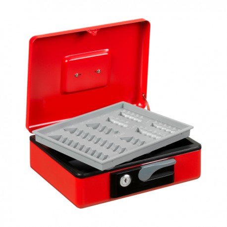 Cassetta portavalori Deluxe - 23x18,5x8 cm - rosso - Iternet