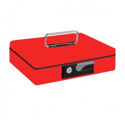 Cassetta portavalori Deluxe - 23x18,5x8 cm - rosso - Iternet
