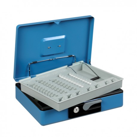 Cassetta portavalori Deluxe - 30x23x8 cm - blu - Iternet