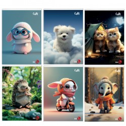 Maxiquaderno Cute fantasia - A4 - 40+2 fogli - 80gr - 4mm - BM
