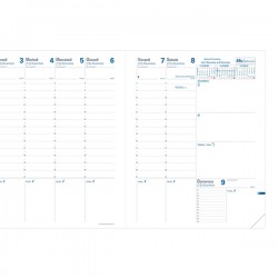Agenda settimanale Trinote 2026 - copertina Impala - 18 x 24 cm - nero - Quo Vadis