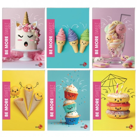Maxiquaderno Be More Sweet - A4 - 36+2 fogli - 100gr - 5mm - BM