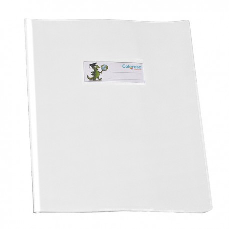 Coprimaxi GreenLine - c/alette - PVC - 220 mic - 21 x 30 cm - lucido coprente - bianco - Colorosa