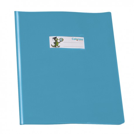 Coprimaxi GreenLine - c/alette - PVC - 220 mic - 21 x 30 cm - lucido coprente - azzurro - Colorosa