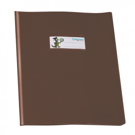 Coprimaxi GreenLine - c/alette - PVC - 220 mic - 21 x 30 cm - lucido coprente - marrone - Colorosa