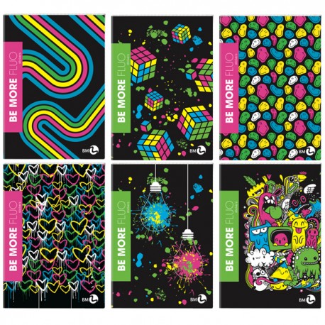 Maxiquaderno Be more Fluo - A4 - 36+2 fogli - 100gr - 10mm - BM
