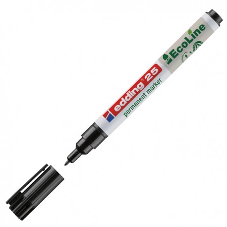 Marcatore permanente 25 Ecoline - punta tonda 1.0 mm - nero - Edding