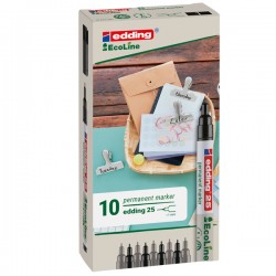 Marcatore permanente 25 Ecoline - punta tonda 1.0 mm - nero - Edding