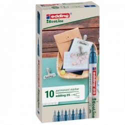 Marcatore permanente 25 Ecoline - punta tonda 1.0 mm - blu - Edding