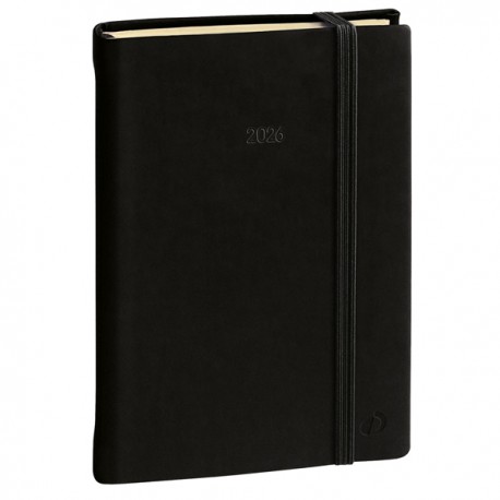Agenda giornaliera Daily Pocket Prestige Silk 2026 - 8,5 x 13 cm - nero - Quo Vadis