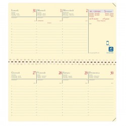 Agenda planing Planital 2026 - c/spirale - 8,8 x 17 cm - copertina Soho - blu acciaio - Quo Vadis