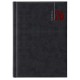 Agenda giornaliera 2026 - copertina in carta imbottita - 17 x 24 cm - nero
