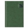 Agenda settimanale 2026 - copertina in carta imbottita - 17 x 24 cm - verde