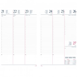 Agenda settimanale 2026 - copertina in carta imbottita - 17 x 24 cm - verde