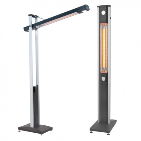 Stufa Tucano - esterno verticale e orizzontale - 2200 W - 53 x 33 x 202 cm - nero/argento - CFG