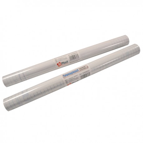 Rotolo coprilibro Veloplast - 5 m x 45 cm - PP - 60 mic - liscio adesivo - trasparente neutro - Colorosa