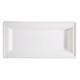 Piatto piano monouso - rettangolare - 26 x 13 cm - canna da zucchero - bianco - Signor Bio - conf. 50 pezzi