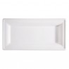 Piatto piano monouso - rettangolare - 26 x 13 cm - canna da zucchero - bianco - Signor Bio - conf. 50 pezzi