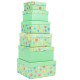 Set scatole regalo - dimensioni assortite - fantasia Memento - conf. 6 pezzi