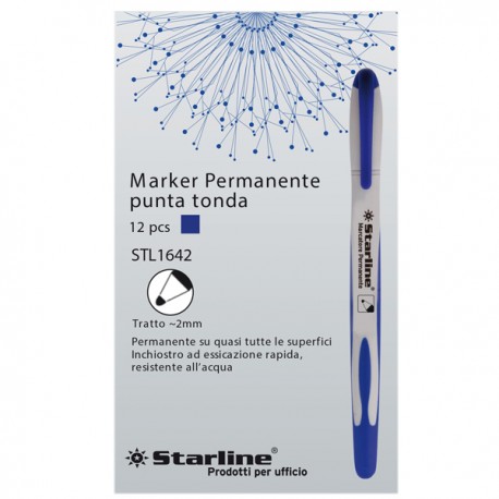 Marcatore permanente Starline - punta tonda 2,0mm - blu - Starline