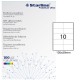 Etichette adesive - in carta - permanenti - 105 x 59 mm - 10 et/fg - 100 fogli - bianco - Starline