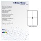 Etichette adesive - in carta - permanenti - 105 x 140 mm - 4 et/fg - 100 fogli - bianco - Starline