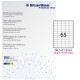 Etichette adesive - in carta - angoli arrotondati - permanenti - 38,1 x 21,2 mm - 65 et/fg - 100 fogli - bianco - Starline