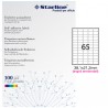 Etichette adesive - in carta - angoli arrotondati - permanenti - 38,1 x 21,2 mm - 65 et/fg - 100 fogli - bianco - Starline