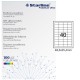 Etichette adesive - in carta - permanenti - 48,5 x 25,4 mm - 40 et/fg - 100 fogli - bianco - Starline