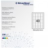 Etichette adesive - in carta - permanenti - 48,5 x 25,4 mm - 40 et/fg - 100 fogli - bianco - Starline