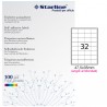 Etichette adesive - in carta - angoli arrotondati - permanenti - 47,5 x 35 mm - 32 et/fg - 100 fogli - bianco - Starline