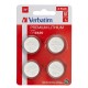 Micropile CR2430 - 3V - a pastiglia - litio - Verbatim - blister 4 pezzi