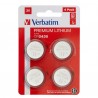 Micropile CR2430 - 3V - a pastiglia - litio - Verbatim - blister 4 pezzi