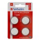 Micropile CR2450 - 3V - a pastiglia - litio - Verbatim - blister 4 pezzi