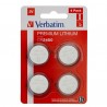 Micropile CR2450 - 3V - a pastiglia - litio - Verbatim - blister 4 pezzi
