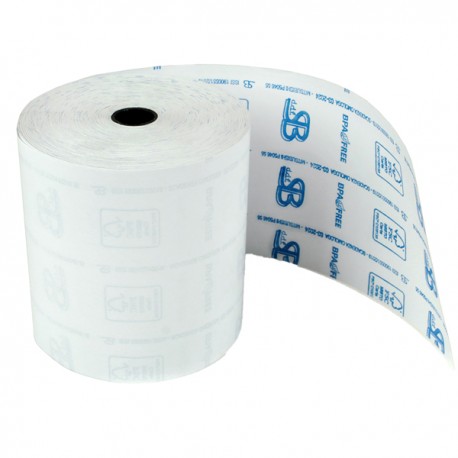 Rotolo registratore cassa - 80 mm x 80 m - diametro esterno 77 mm - anima 12 mm - 55 gr - carta termica BPA free - Sabacart - bl