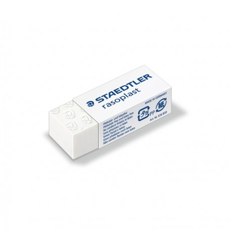 Gomma Rasoplast - 43 x19 x13 mm - per matita - bianca - Staedtler - conf. 30 pezzi