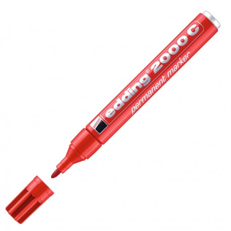 Marcatore permanente 2000C - punta conica - da 1,5 a 3 mm - rosso - Edding