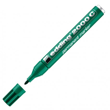 Marcatore permanente 2000C - punta conica - da 1,5 a 3 mm - verde - Edding