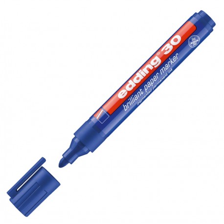 Marcatore permanente 30 - punta tonda - da 1,5 a 3 mm - blu - Edding